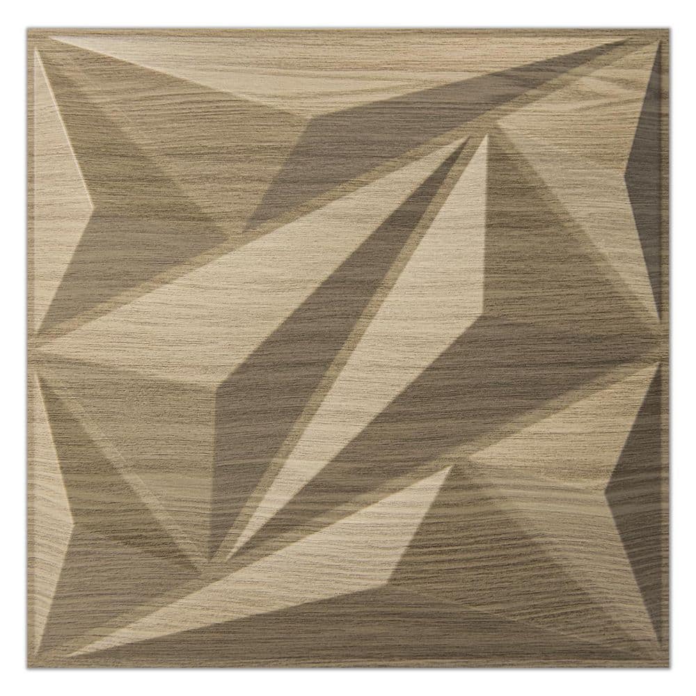 12 in. x 12 in. x 0.24 in. 3D PVC Wall Panel Diamond for Living Room Lobby Bedroom Hotel Office Wall Decor, Walnut price history on PriceWatchPro