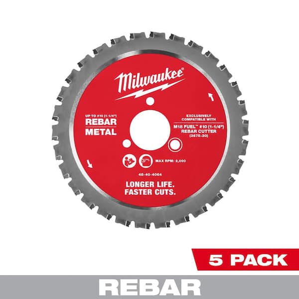 #10 1-1/4 in Rebar Cutting Blade (5-Pack)