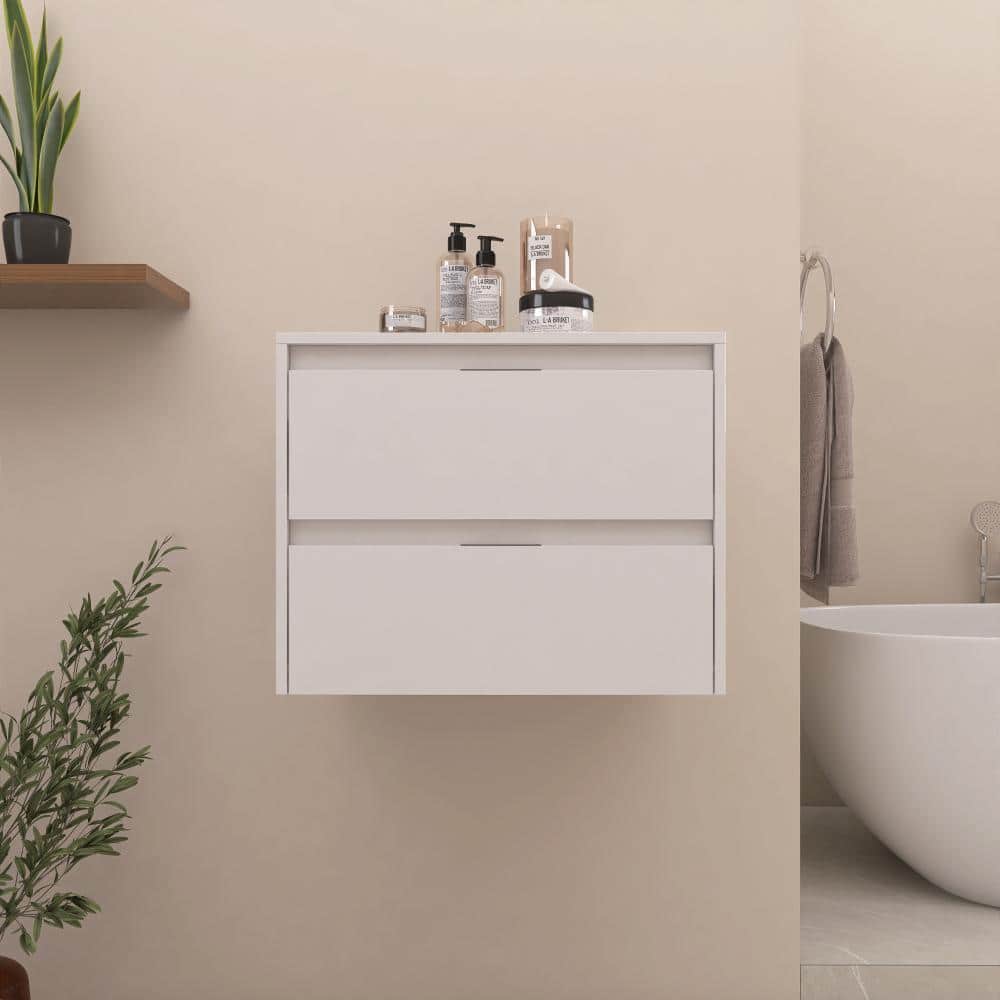 23.4 in. W x 17.9 in. D x 18.9 in. H Bathroom Storage Wall Cabinet in Glossy White price history on PriceWatchPro