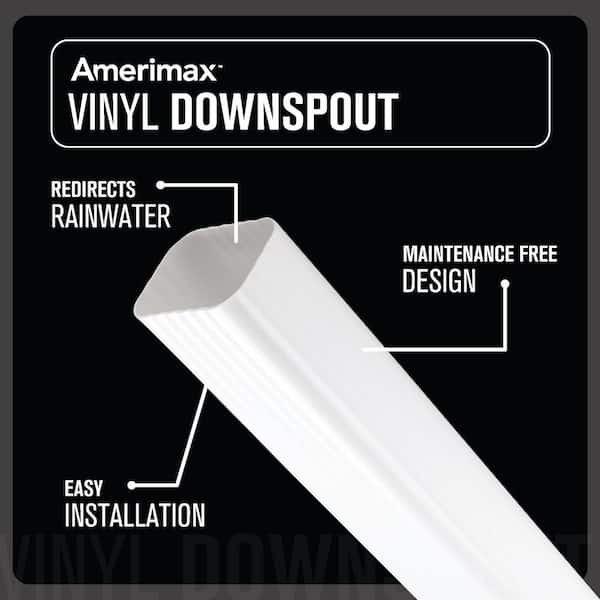 Amerimax Home Products 2 in. x 3 in. x 10 ft. White Vinyl