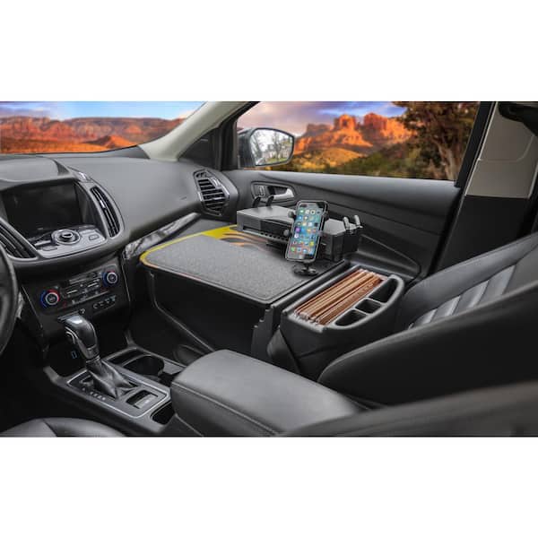 AutoExec GripMaster Car Desk with Power Inverter and Phone Mount