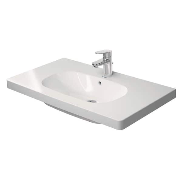 Duravit 18.88 in. W x 33.5 in. D Ceramic Vanity Top in White