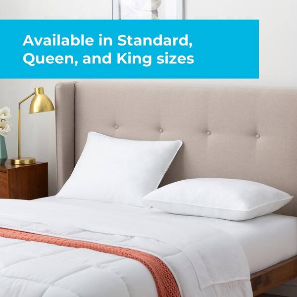 Linenspa Essentials Firm Queen Bed Pillow 2 Pack Lsesqq02frgm The Home Depot Linenspa Essentials Firm Queen Bed, Queen Bed Pillows