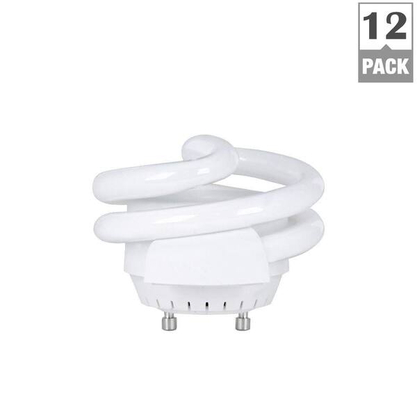 Feit Electric 60W Equivalent Soft White (2700K) Spiral Squat GU24 Base CFL Light Bulb (12-Pack)