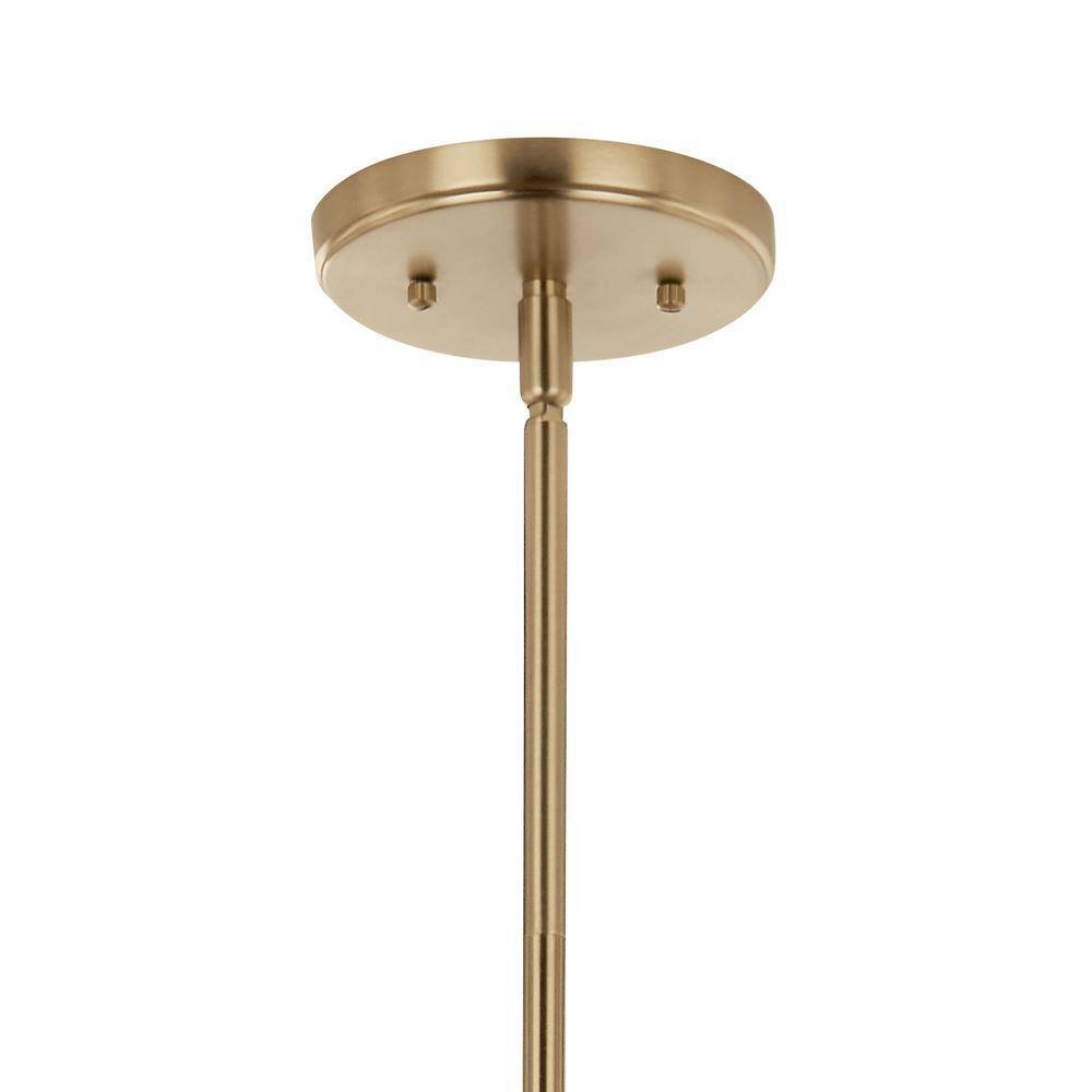 Champagne Bronze Mini Chandelier with Clear Fluted Glass Shades