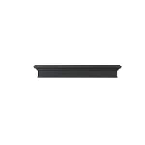 4 ft. Precision Black Cap-Shelf Mantel