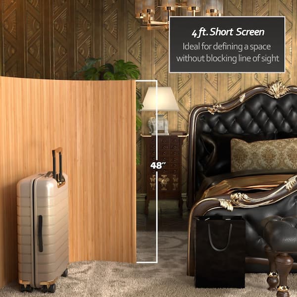 RED LANTERN Bamboo Wave 48 in. Honey Room Divider BF-4WAVE-HON