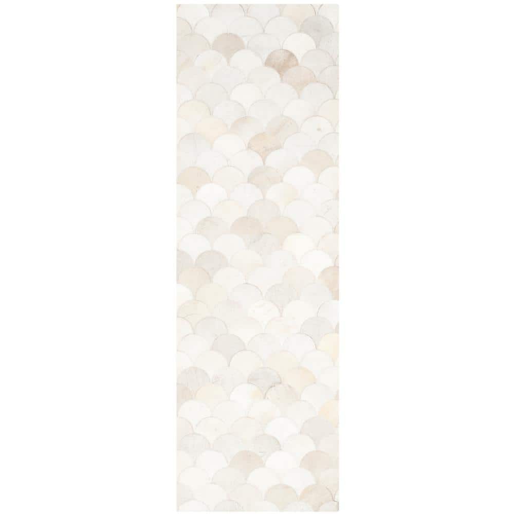 Studio Leather Ivory 2 ft. x 7 ft. Geometric Runner Rug price history on PriceWatchPro