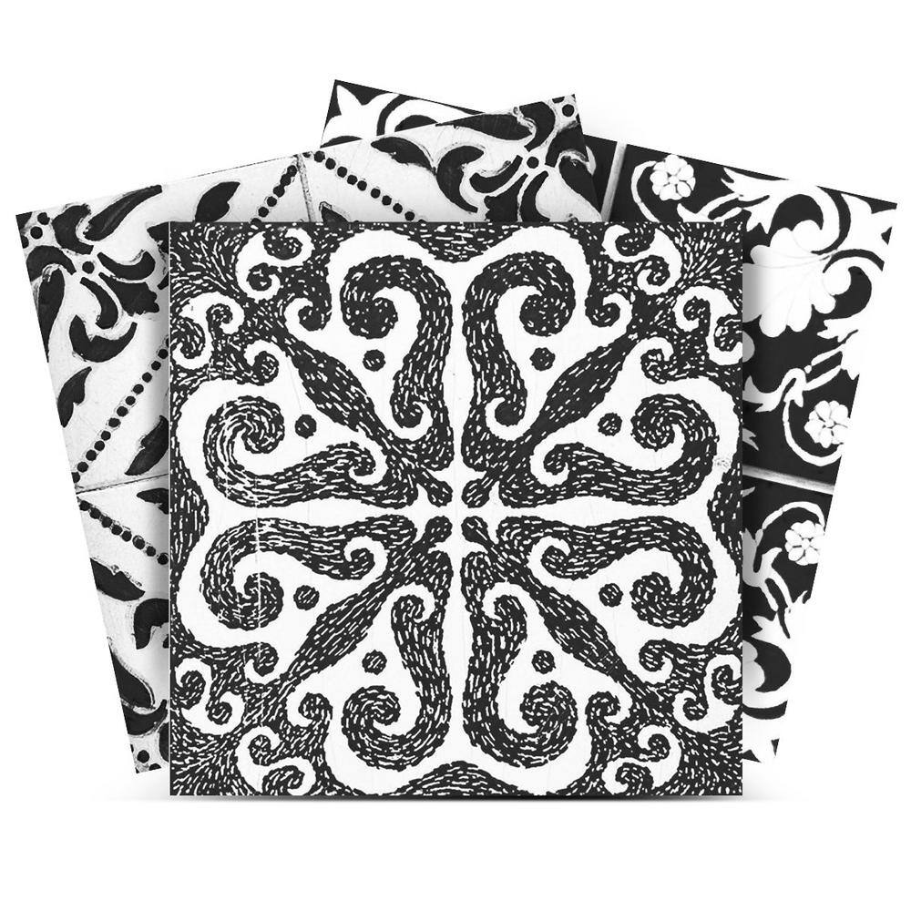 Black, White V18 7 in. x 7 in. Vinyl Peel and Stick Tile (24 Tiles, 8.17 sq. ft./pack) price history on PriceWatchPro