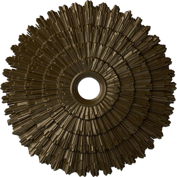 Ekena Millwork 24-3/4" x 3-1/4" ID x 1-7/8" Eryn Urethane Ceiling (Fits Canopies upto 4")Brass