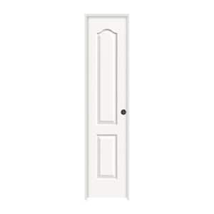 18 in. x 80 in. Camden White Painted Left-Hand Textured Solid Core Molded Composite MDF Single Prehung Interior Door