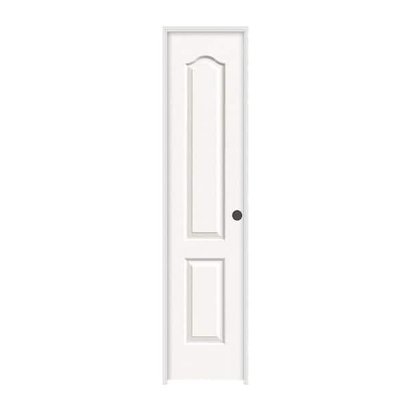 JELD-WEN 18 in. x 80 in. Princeton White Painted Left-Hand Smooth Solid Core Molded Composite MDF Single Prehung Interior Door