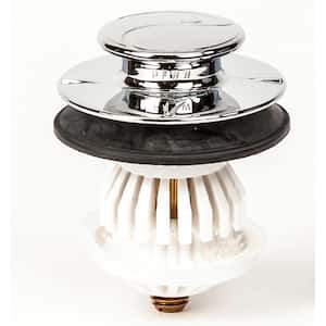 1.5 in. or 1.25 in. DrainEASY Universal Clog Preventing Tub Stopper/Strainer with 3/8 in. & 5/16 in. Fittings, Chrome