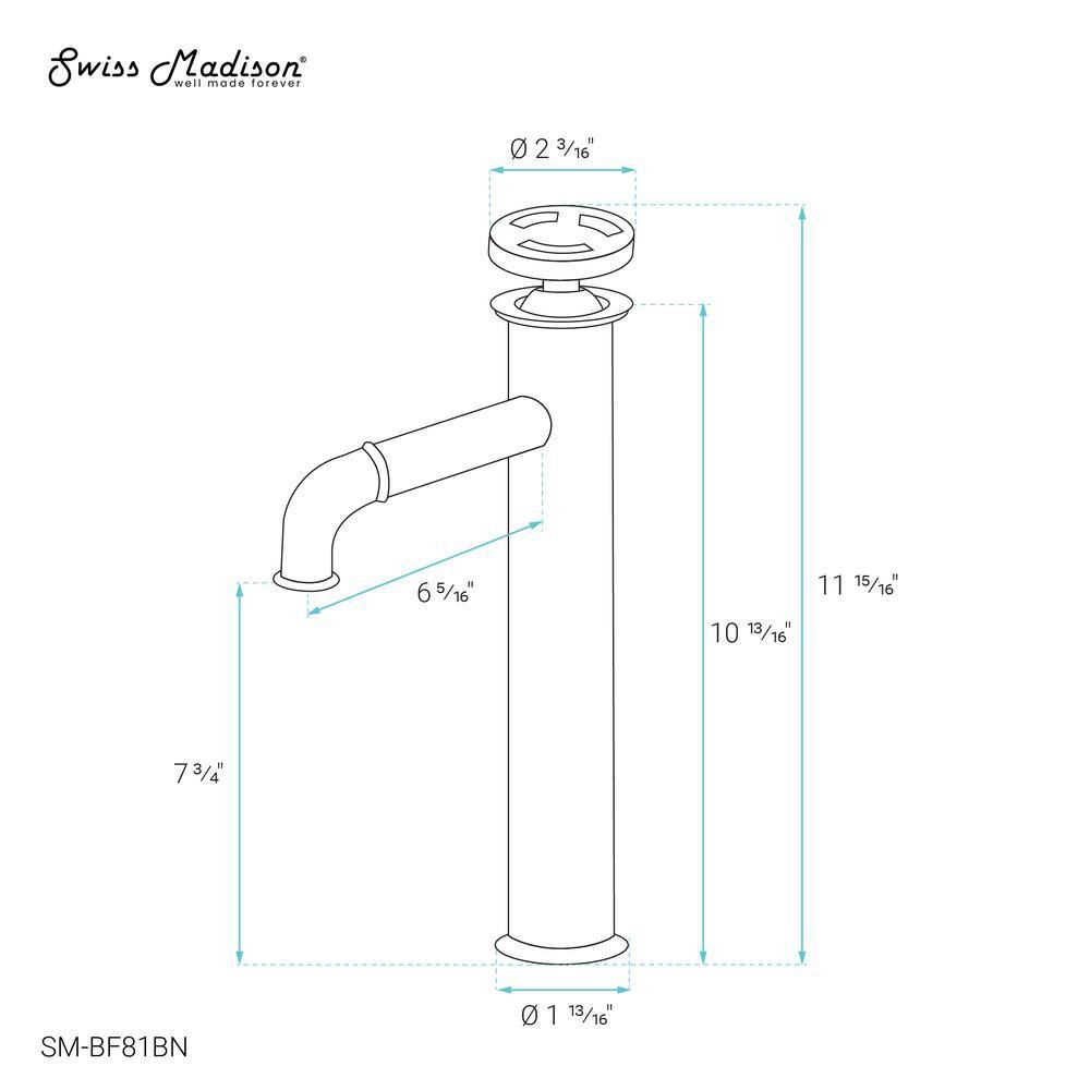 Brushed Nickel High Arc Single Handle Bathroom Faucet