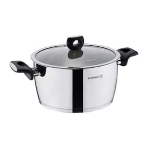 Nora 2-Piece 5.5 Liter Stainless Steel Casserole with Lid in Silver