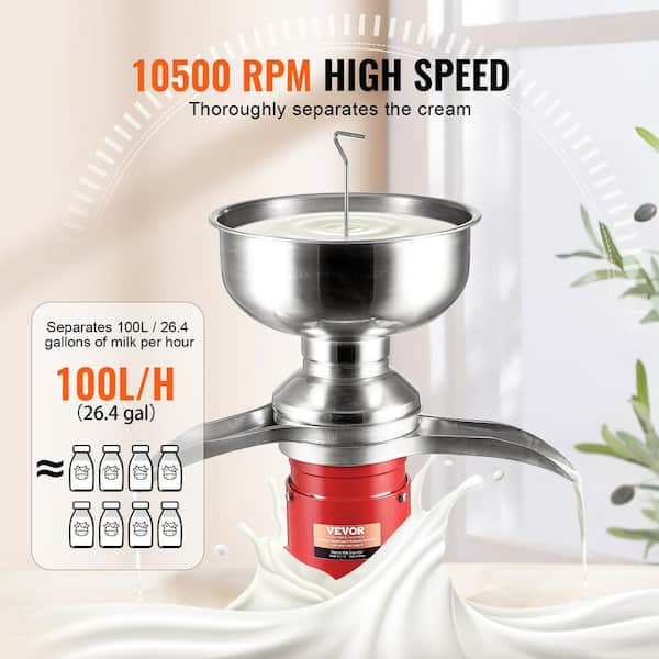 VEVOR Milk Cream Centrifugal Separator Stainless Steel