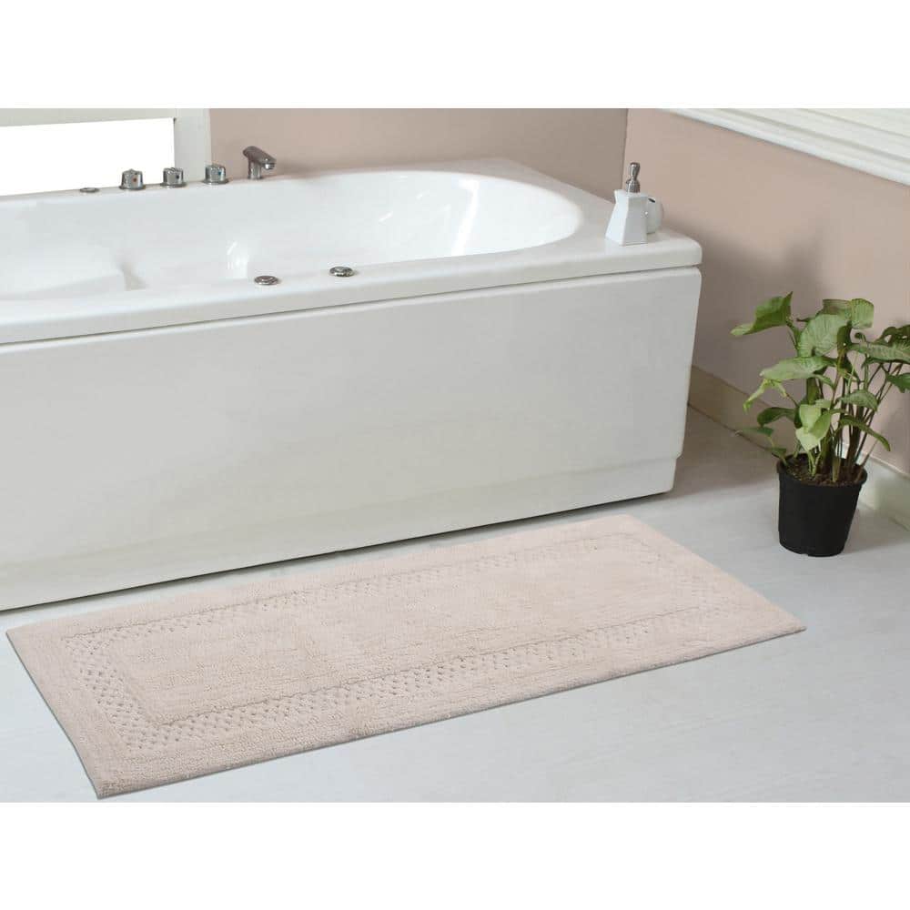 smiry Memory Foam Bath Mat, Extra Soft Absorbent Bathroom Rugs Non Slip  Bath Rug Runner for Shower Bathroom Floors, 24 x 16, Beige
