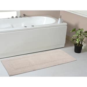 Saffron Fabs Regency Ivory 50 in. x 30 in. Cotton Latex Spray Non-Skid  Backing Textured Border Machine Washable Bath Rug SFBR1012 - The Home Depot