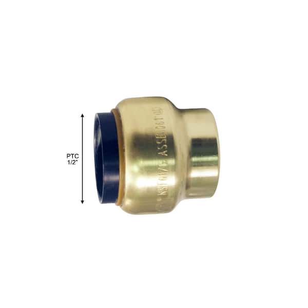 Tectite 1/2 in. Brass Push-to-Connect Check Valve FSBCV12 - The Home Depot