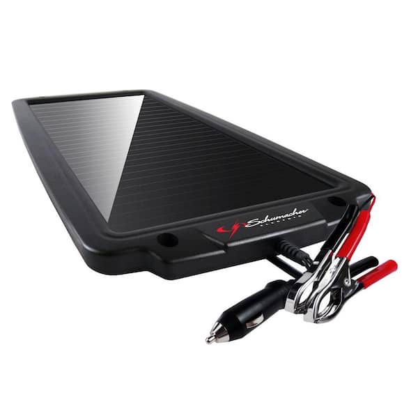 Schumacher Electric Schumacher Automotive 12V Portable Solar Battery Charger and Maintainer with Quick-Connect Clamps