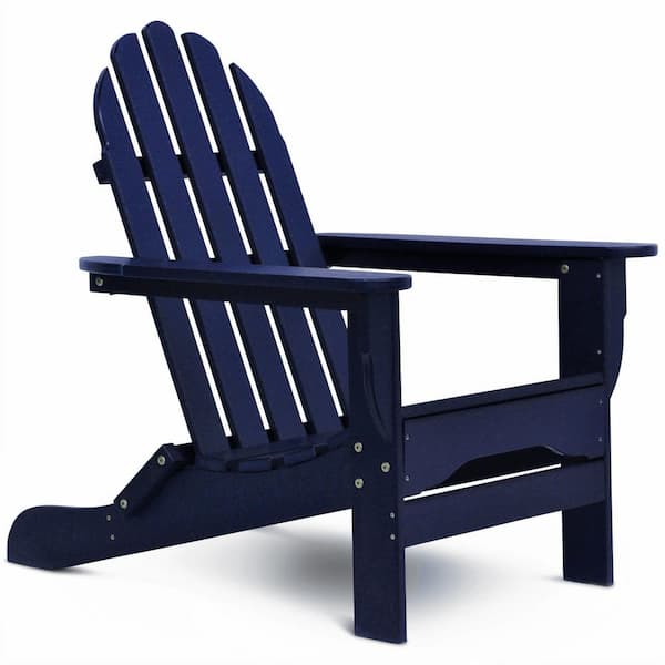DUROGREEN Icon Navy Non-Folding Plastic Adirondack Chair