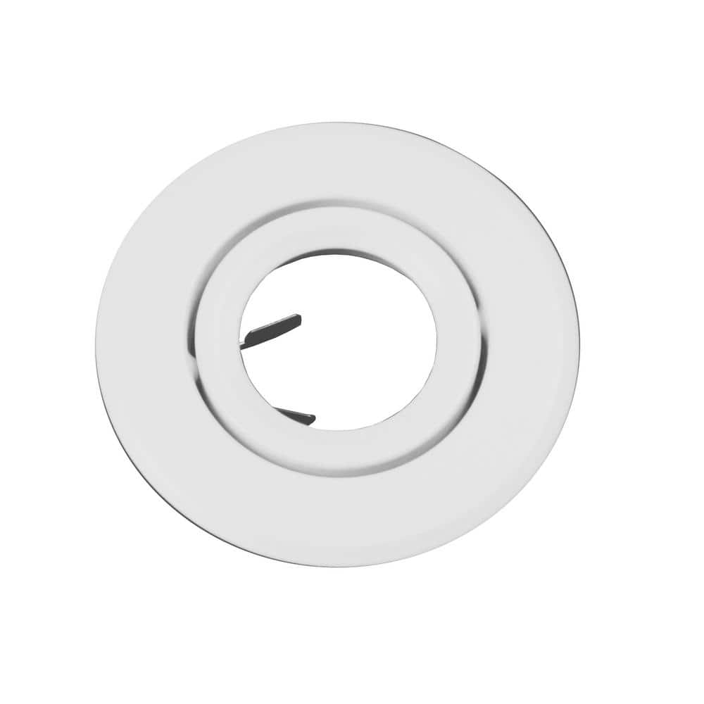 White Adjustable 4'' Recessed Ceiling Light Trim