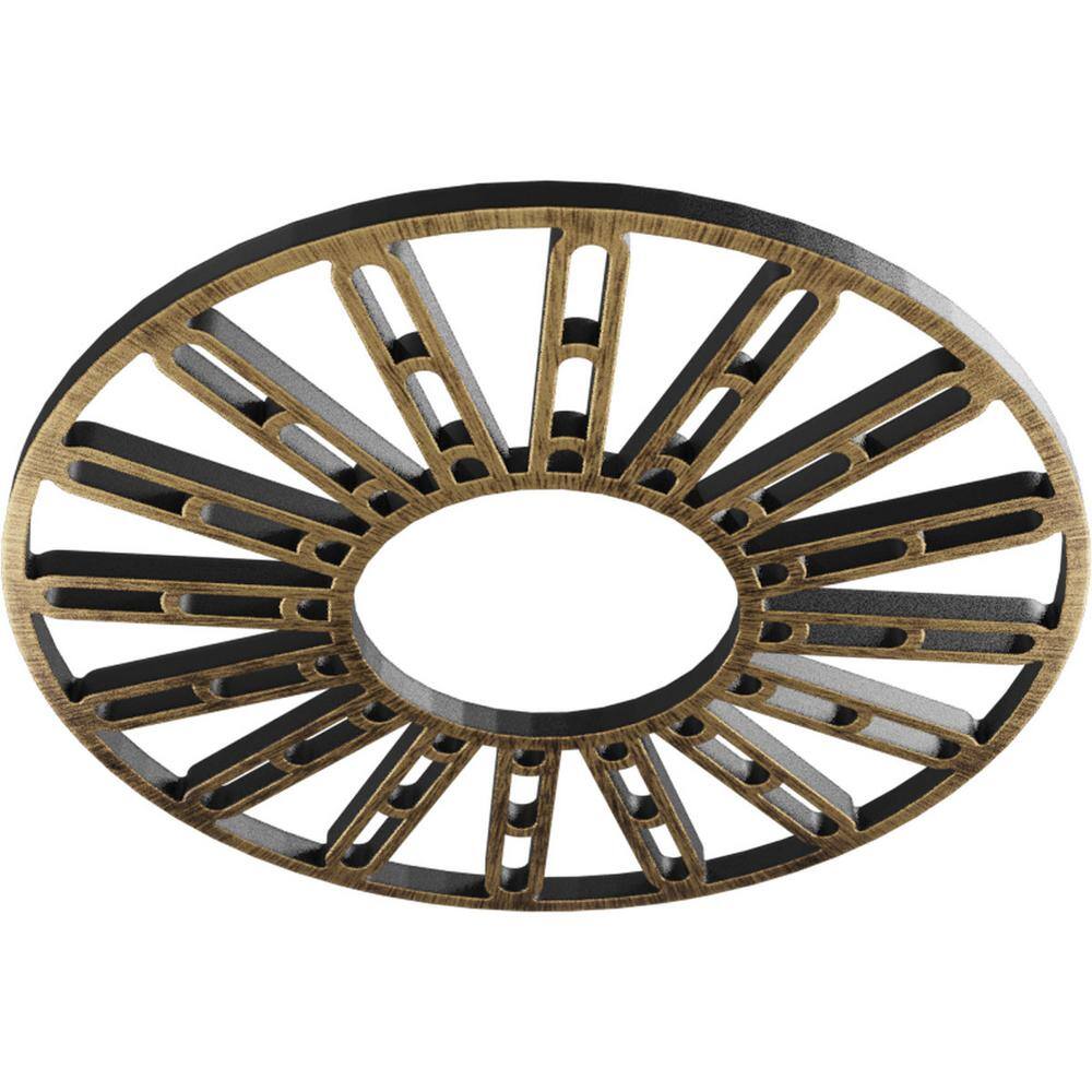 18" Antiqued Brass PVC Pierced Ceiling Medallion