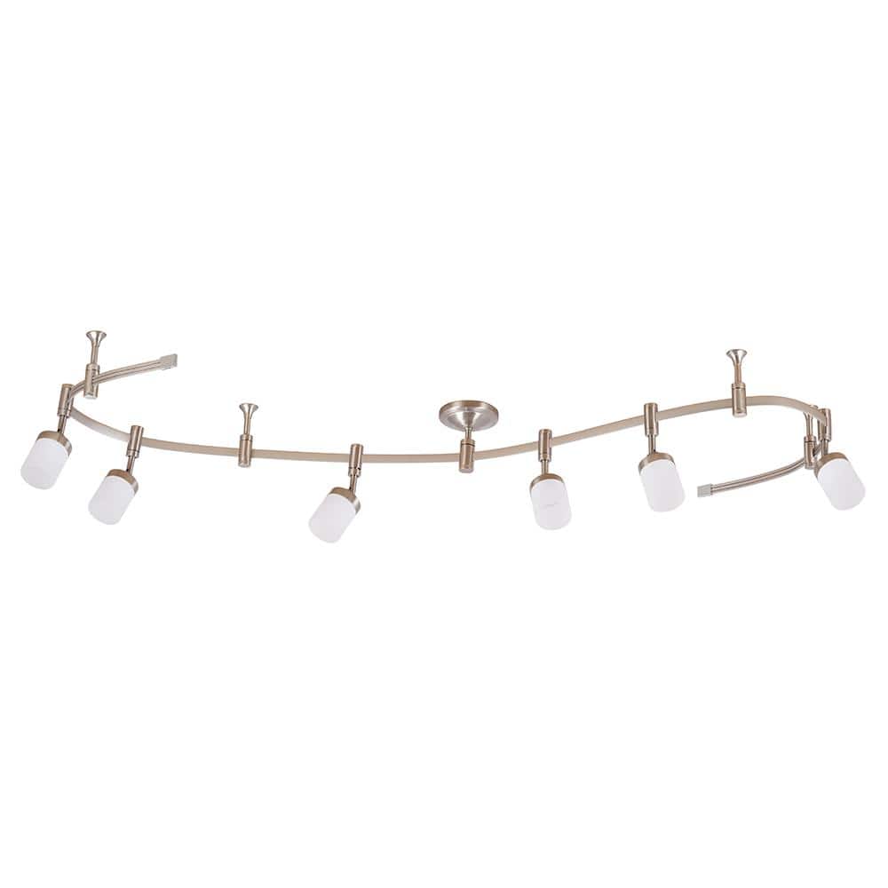 Cresswell 96 in. 6Light Brushed Nickel Integrated LED Flex Track