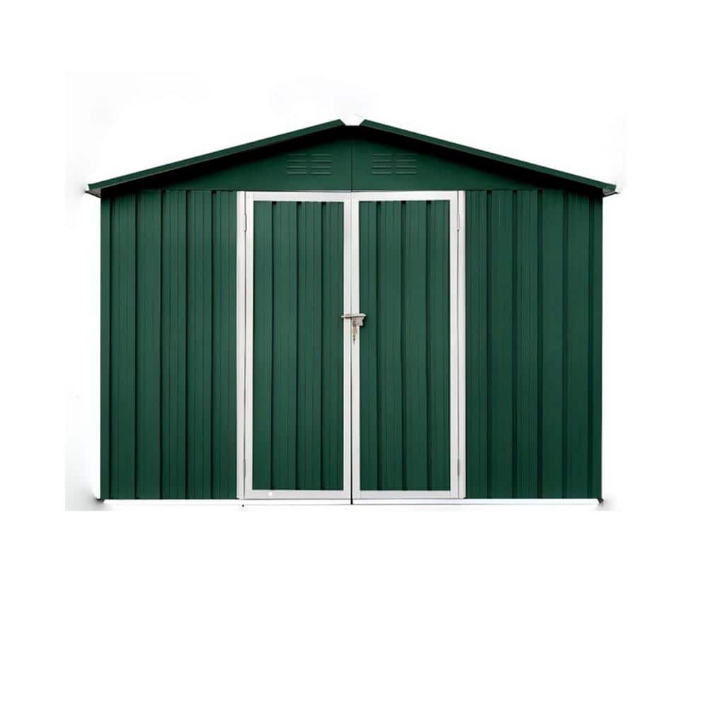 Hot Sale 6 ft. W x 8 ft. D Green Metal Outdoor Storage Shed with Vents, Loc