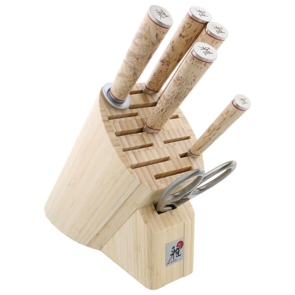 Birchwood 7-Piece SG2-5000MCD carbon steel full tang Knife Block Set