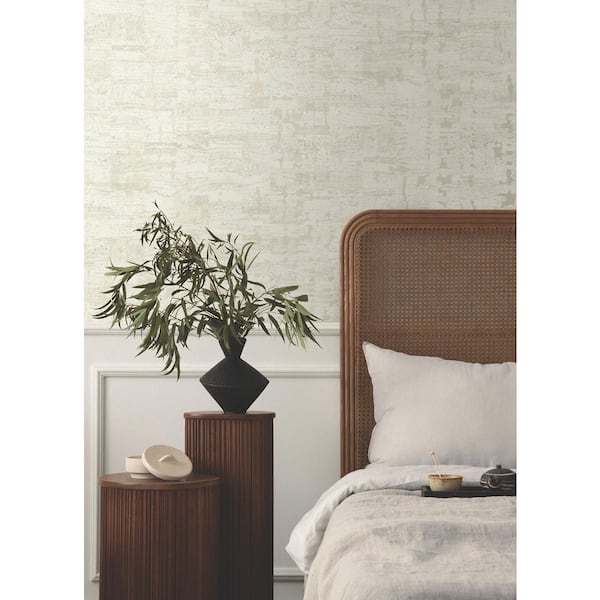 White Pop The Cork White Non-Pasted Non-Woven Metallic Wallpaper