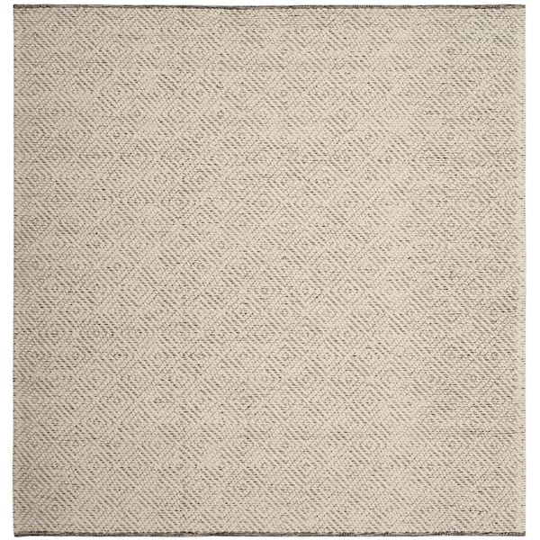 SAFAVIEH Natura Ivory/Light Gray 8 ft. x 8 ft. Square Geometric Area Rug
