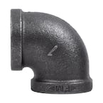 1 in. x 1 in. Black Iron 90° FPT x FPT Elbow