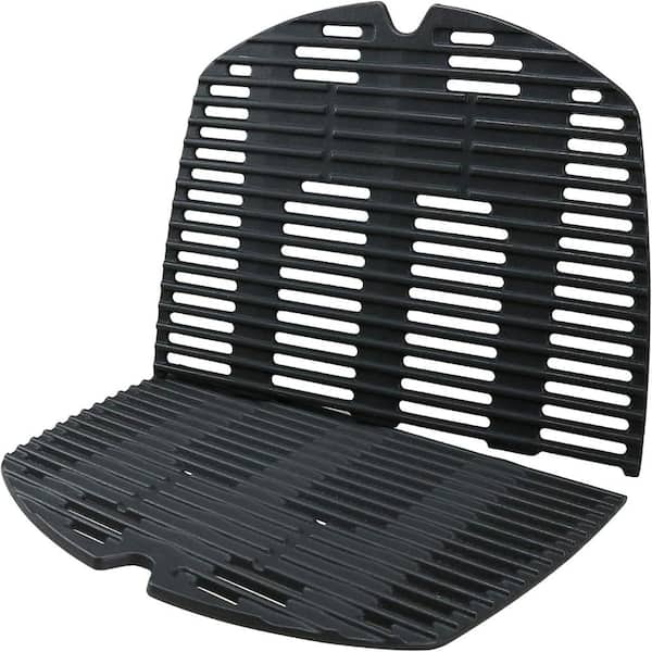 7646 Matte Cast Iron Replacement Cooking Grates for Weber Q300 Q320 Q3000 Q3200 Gas Grills, 25 x 17.8 in, 2-Pack
