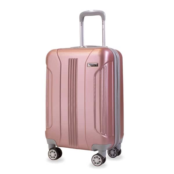 American Green Travel Denali 20 in. Rose Gold Expandable Hard Side Carry-on Suitcase Luggage