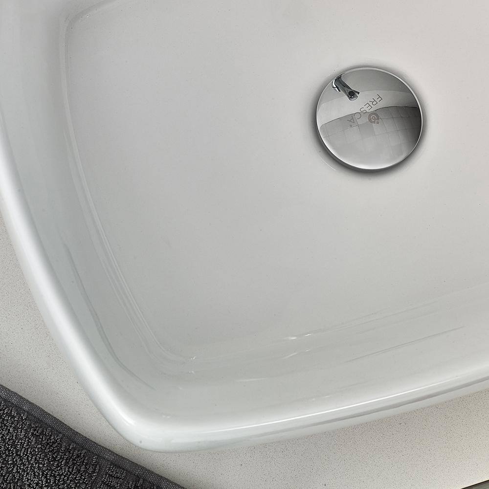 Lucera 36" White Wall Mounted Single Vessel Sink Vanity