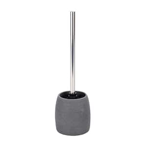 Goa 10'' Stainless Steel Handle Toilet Brush and Holder Grey