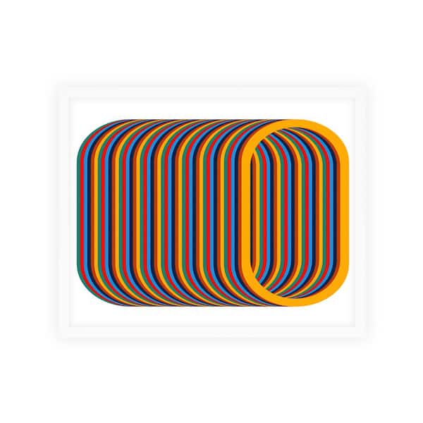 Unbranded Abstract Nature Shapes Framed Abstract Art Print 42 in. x 34 in.