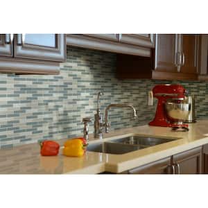 Colosseo Azul 12 in. x 12 in. Mixed Glass; Stone Look Wall Tile (20 sq. ft./Case)