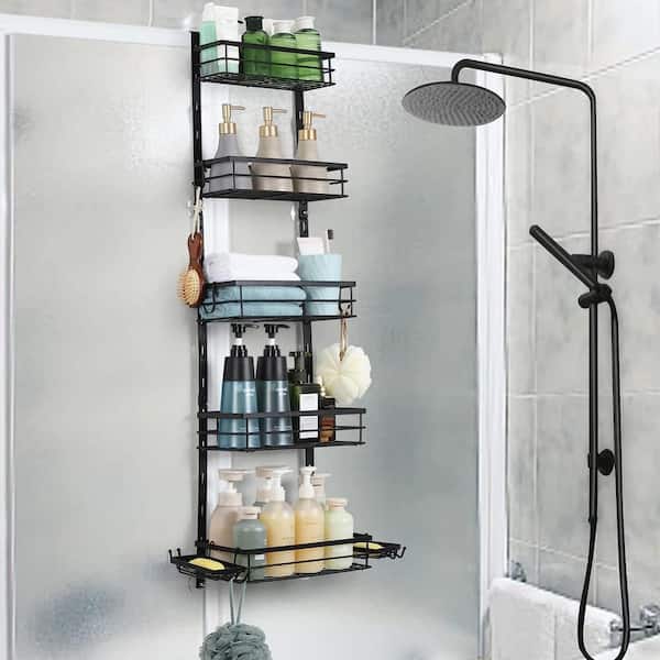 Shower Caddy - Adhesive Shower Organizer, Hanging Suction Black Shower  Shelves Rack, Inside Shower Rack Holder, Bathroom Decor Organization  Storage