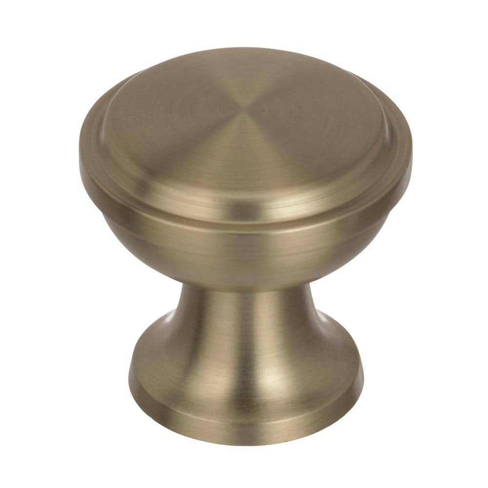 Westerly 1-3/16 in. (30mm) Modern Golden Champagne Round Cabinet Knob