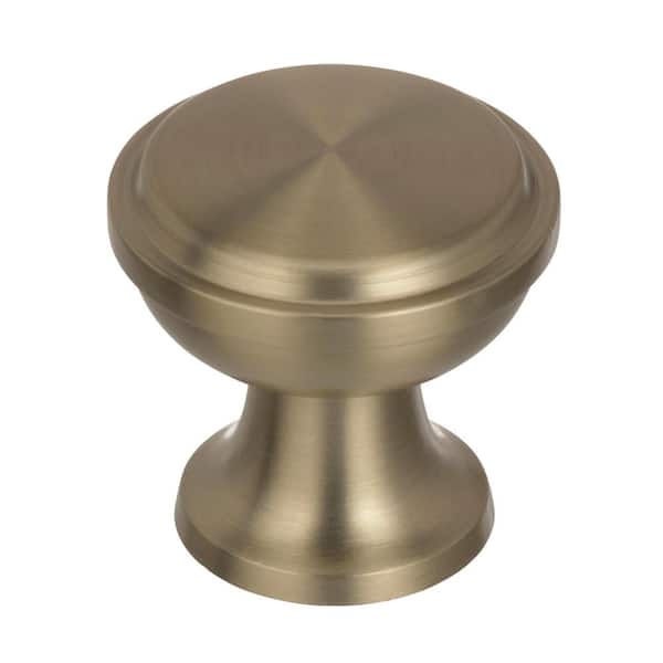 Amerock Westerly 1-3/16 in. Dia (30 mm) Golden Champagne Round Cabinet Knob