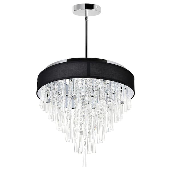 Franca 8 Light Drum Shade Chandelier With Chrome Finish
