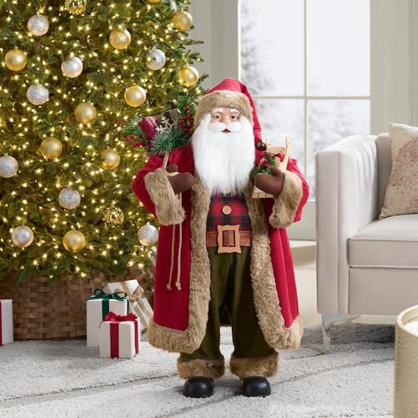 Home Accents Holiday 3 ft Santa with Presents and Sled 25CD00571