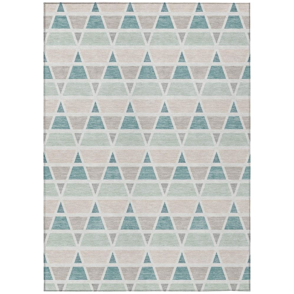 Chantille Machine Washable Indoor/Outdoor Abstract ACN2733 Mint 3 ft. x 5 ft. Area Rug price history on PriceWatchPro