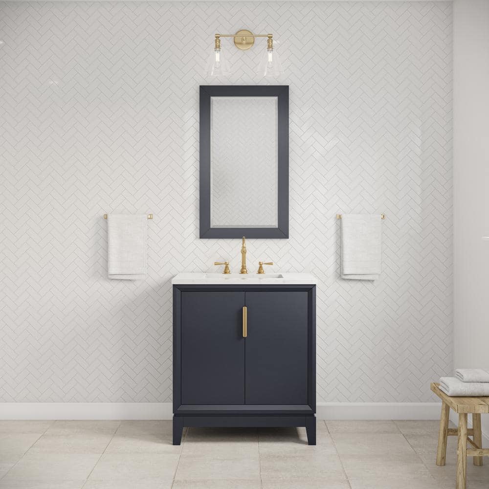 Elizabeth 30" Monarch Blue Bathroom Vanity with Carrara Marble Top