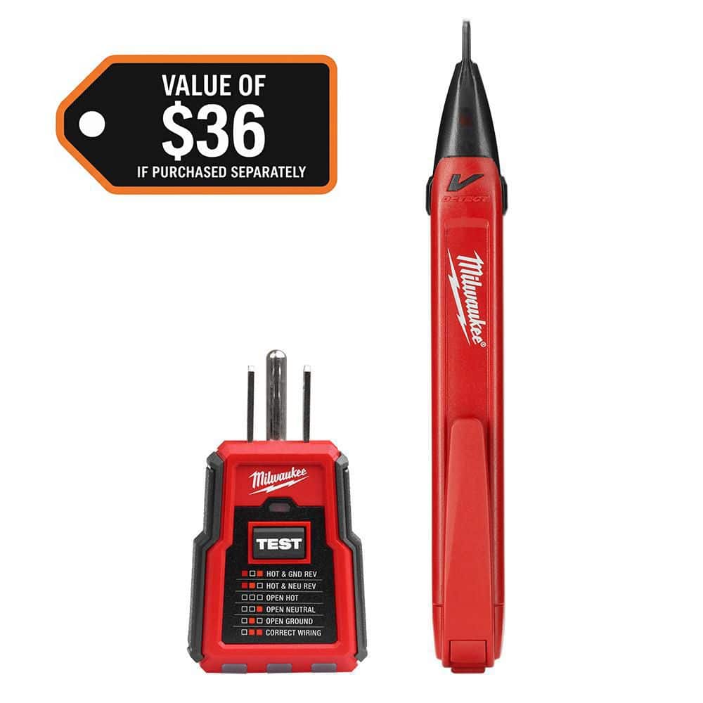 Milwaukee Non-Contact Voltage and GFCI Receptacle Premium Test Kit