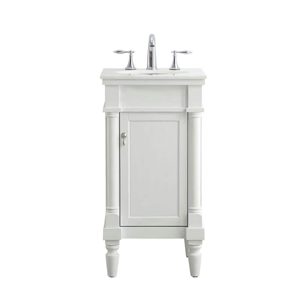 Simply Living 18.5 in. W x 19 in. D x 35 in. H Bath Vanity in Antique White
