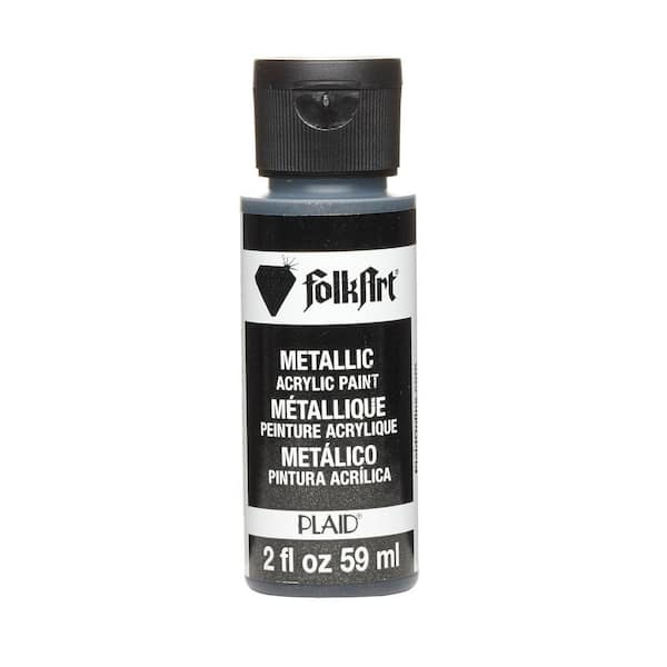 FolkArt 2 oz. Sequin Black Metallic Craft Paint