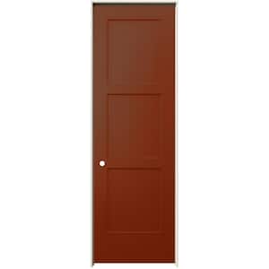 32 in. x 96 in. Birkdale Amaretto Stain Right-Hand Smooth Solid Core Molded Composite Single Prehung Interior Door